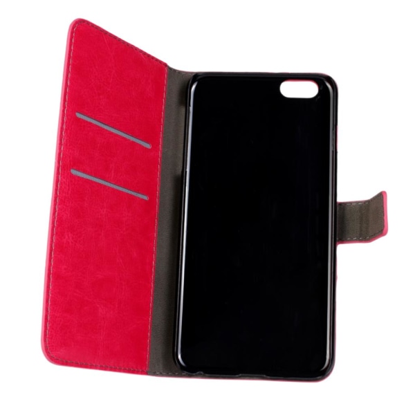 PU-nahkainen lompakkokotelo iPhone 6 / 6S:lle - enemmän värejä Cerise