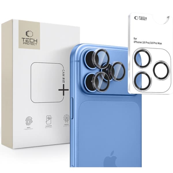 Tech-Protect Camring Fit+ Kamerabeskyttelse til iPhone 18 Pro Max - Transparent Transparent