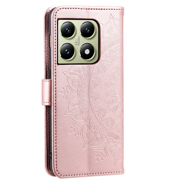 SKALO Xiaomi 14T Pro Mandala lompakkokotelo - Ruusukulta Pink gold