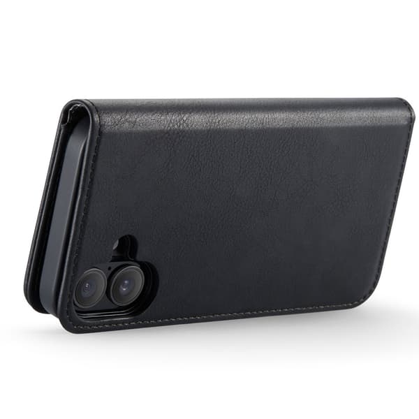 DG MING iPhone 16 2-i-1 Magnet Pungetui - Sort Black