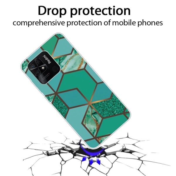 SKALO Xiaomi Redmi 10C Marmor TPU-cover - #9 Multicolor
