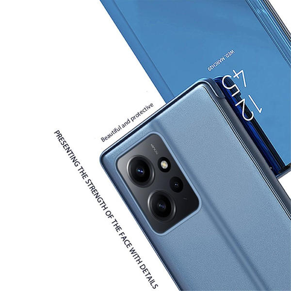 SKALO Xiaomi Redmi Note 12 4G Clear View Mirror Etui - Sort Black