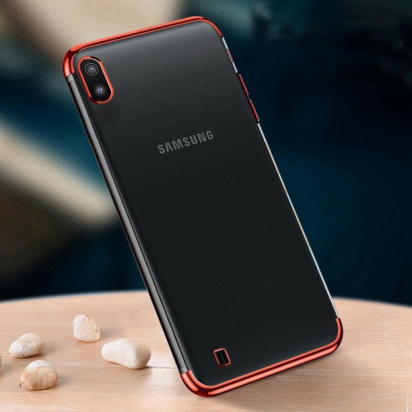 Design TPU cover Electro Plating til Samsung A10 - flere farver Black