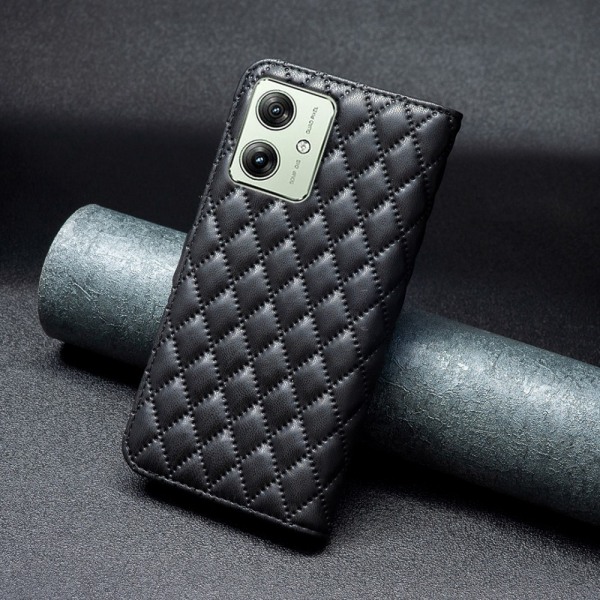 SKALO Motorola Moto G54 5G BINFEN COLOR Quiltet Pung - Sort Black