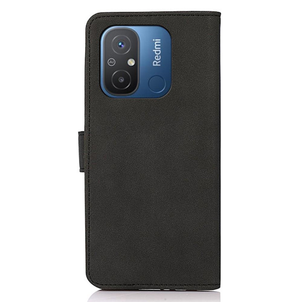 SKALO Xiaomi Redmi 12C 4G KHAZNEH Plånboksfodral i PU-Läder - Svart Svart