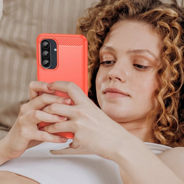 SKALO Samsung A56 5G Armor Carbon Skal - Fler färger Röd