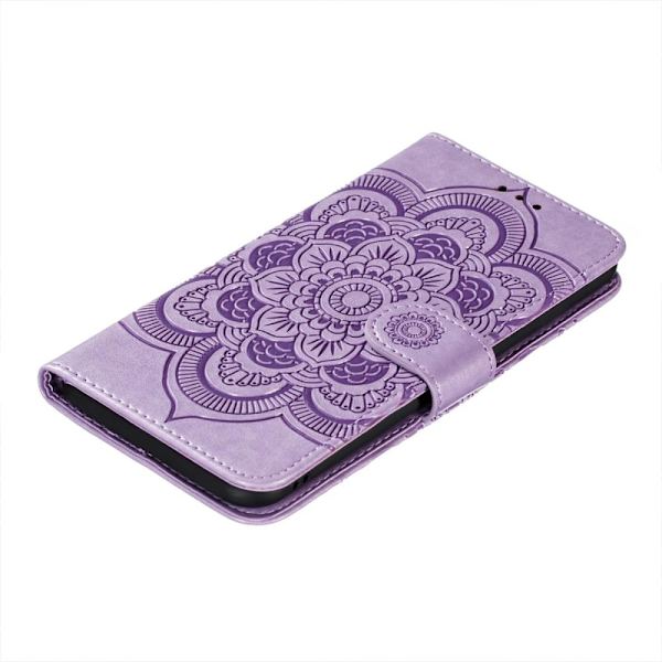 SKALO Samsung S21 FE Mandala Plånboksfodral - Lila Purple