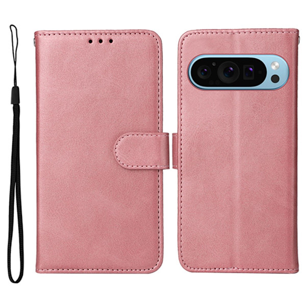 SKALO Google Pixel 9/9 Pro PU-Läder Plånboksfodral - Fler färger Rosa