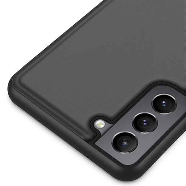 SKALO Samsung S22 Clear View Plånboksfodral - Svart Svart