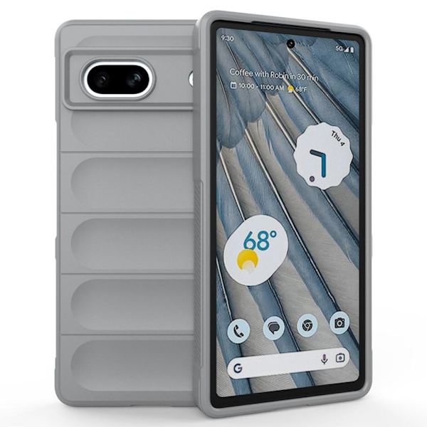 SKALO Google Pixel 7a Rugged Bumpers TPU-Skal Ljusgrå