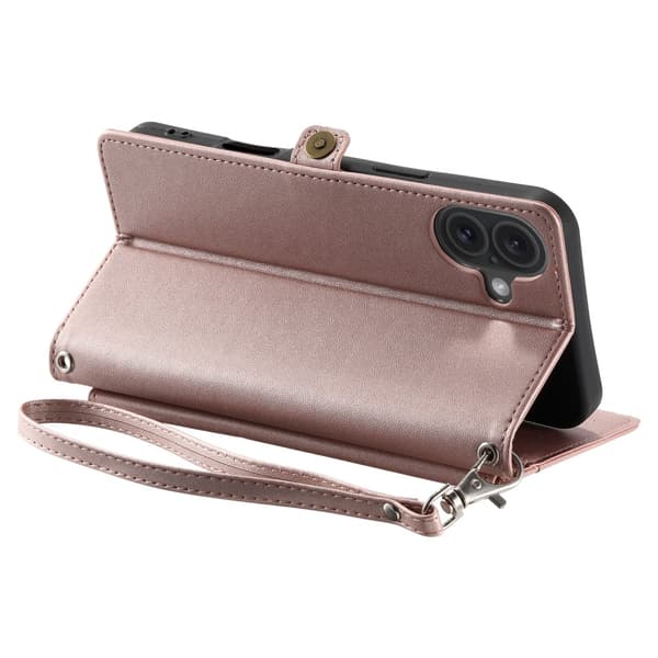 SKALO iPhone 16 Plus Evelope Clutch 5-RUM - Rosa guld Pink gold