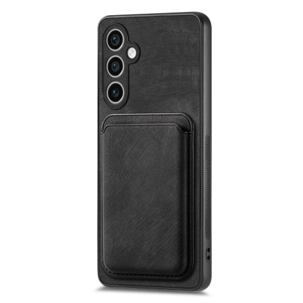 SKALO Samsung S23 FE PU-Läder Skal med avtagbar Magnet Plånbok - Svart Svart