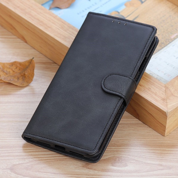 SKALO OnePlus 10T 5G Flip Cover m. pung i PU-læder - Sort Black