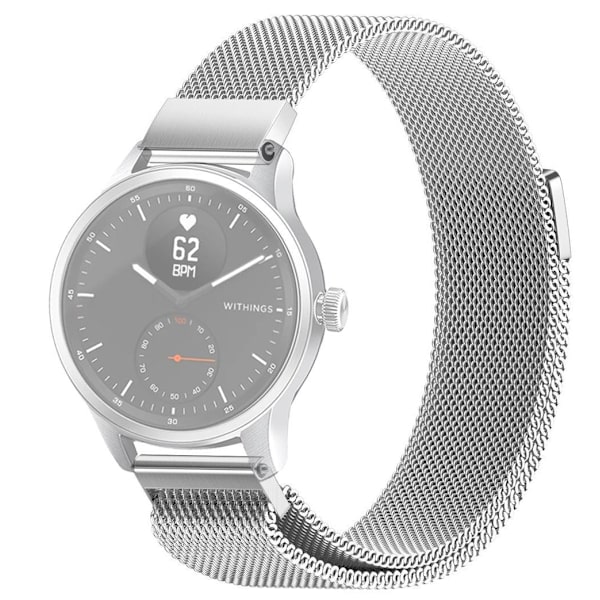 SKALO Milanese Loop till Withings ScanWatch 42mm - Fler färger Silver