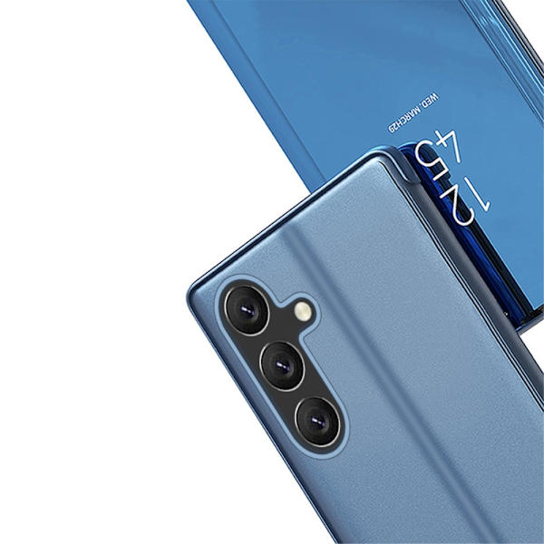 SKALO Samsung A35 5G Clear View Lompakkokotelo - Sininen Blue