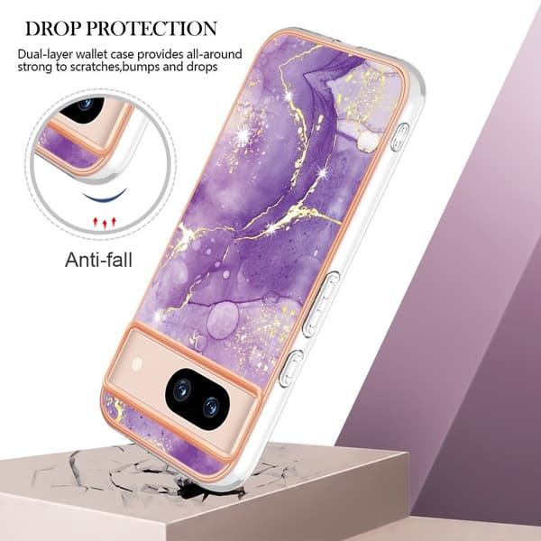 SKALO Google Pixel 8a Marmor TPU-cover - #4 Multicolor