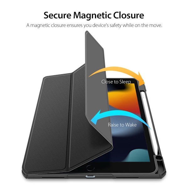 DUX DUCIS iPad 11" (2025) TOBY Series Trifold Flip Cover - Sort Black