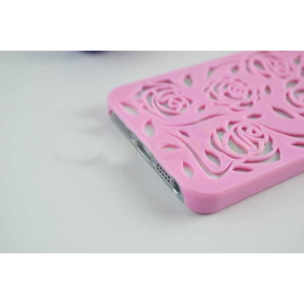 Ruusukuvioinen kotelo iPhone 5 / 5S / SE:lle - enemmän värejä Cerise
