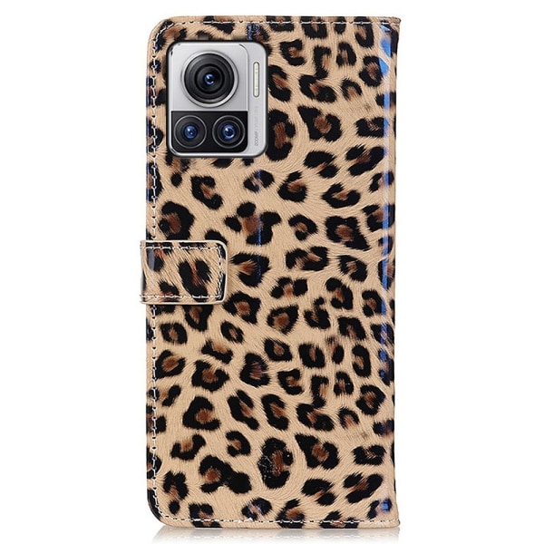 SKALO Motorola Edge 30 Ultra 5G Leopard mönstrad Plånboksfodral i PU Läder multifärg