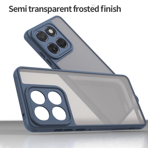 SKALO Motorola Edge 60 Color Bumper Frosted Suojakuori - Sininen Blue