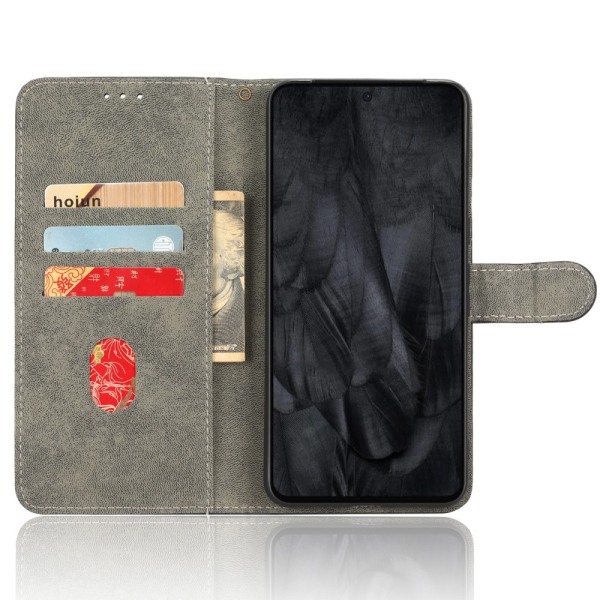 SKALO Google Pixel 8 Pro Flip Cover m. pung i PU-læder - Brun Brown