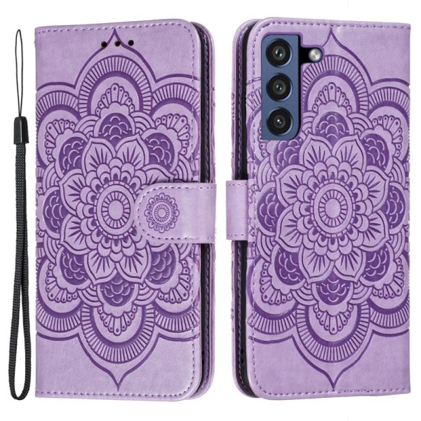 SKALO Samsung S21 FE Mandala lompakkokotelo - violetti Purple