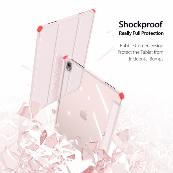 DUX DUCIS iPad 10.9 (2022) TOBY Series Trifold Flip Cover - Pink Pink