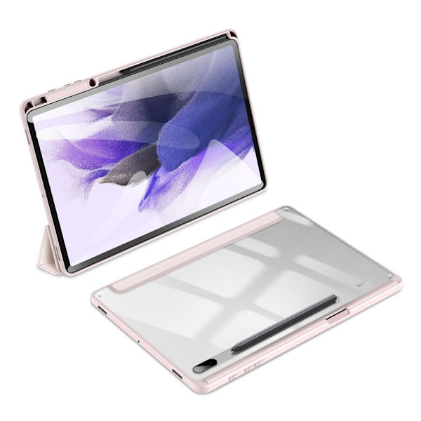 DUX DUCIS Samsung Tab S7+/S7 FE/S8+ TOBY Series Trifold Fodral - Rosa Rosa