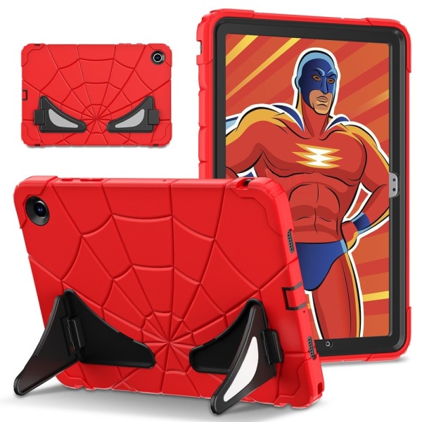 SKALO Samsung Tab A9+ Hämähäkinseitit lasten kuoriin - Punainen- Multicolor