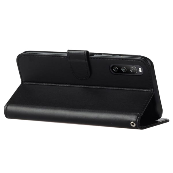 SKALO Sony Xperia 10 V Lompakkokotelo PU-nahkaa - Musta Black