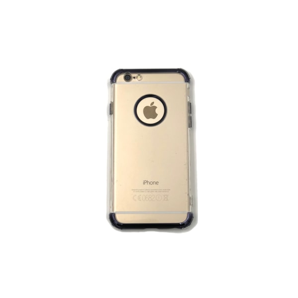 Ekstra slidstærkt design silikoneskal | farvede kanter iPhone 6 / 6S - f Black
