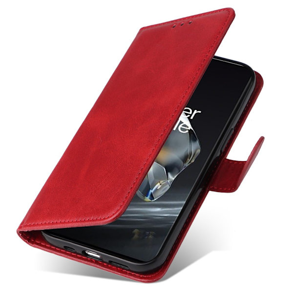 SKALO OnePlus 12 5G PU-læder Pungetui - Vælg farve Red