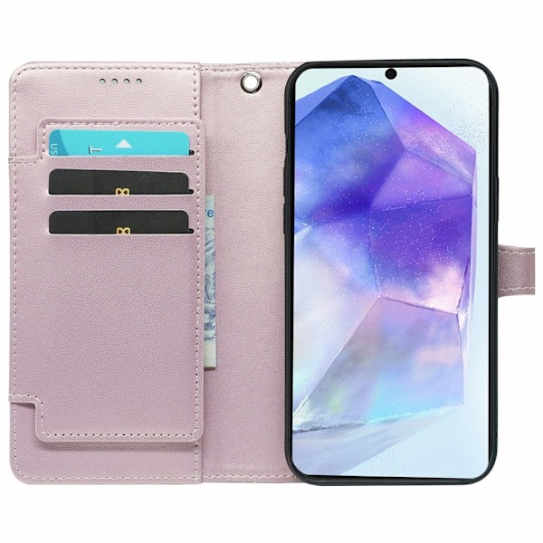 SKALO Samsung A36 5G 9-LOKERIKKOA Lompakkokotelo - Ruusukulta Pink gold