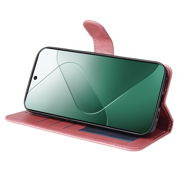 SKALO Xiaomi 14 5G PU-Läder Plånboksfodral - Fler färger Rosa