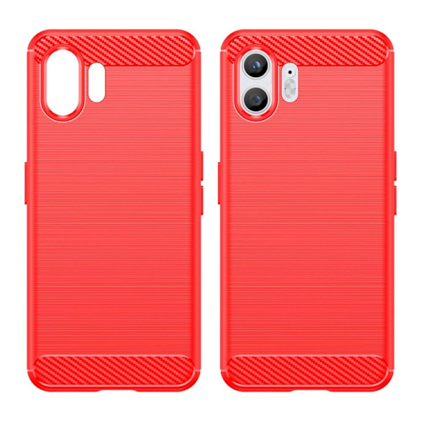 SKALO Nothing Phone (2) Armor Carbon Iskunkestävä TPU suojakuori - Valitse väri Red