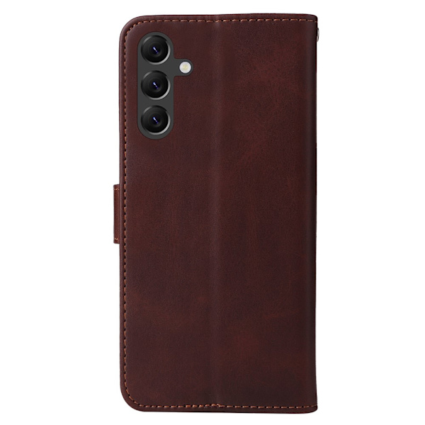 SKALO Samsung A15 5G PU-læder Pungetui - Vælg farve Brown