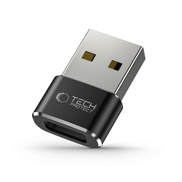 Tech-Protect Ultraboost USB-A til USB-C adapter - Sort Black