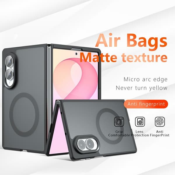 SKALO Mat Skin-touch Cover til Samsung Galaxy Z Fold8 - Sort Black