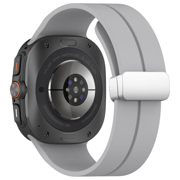 SKALO Silikonearmbånd metallspænde Samsung Watch Ultra 47mm - Vælg farve Grey