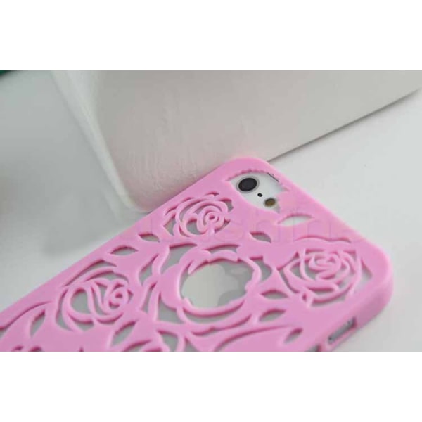 Ruusukuvioinen kotelo iPhone 5 / 5S / SE:lle - enemmän värejä Cerise