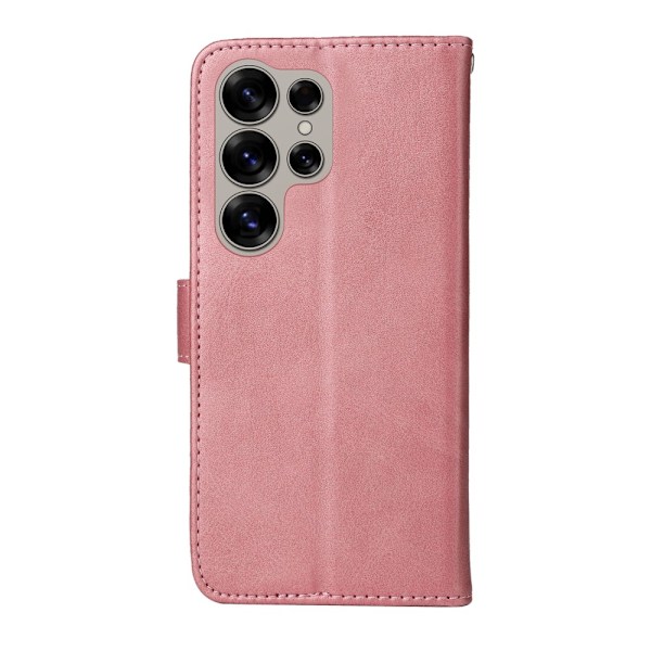 SKALO Samsung S25 Ultra PU-læder Flip Cover - Vælg farve Pink