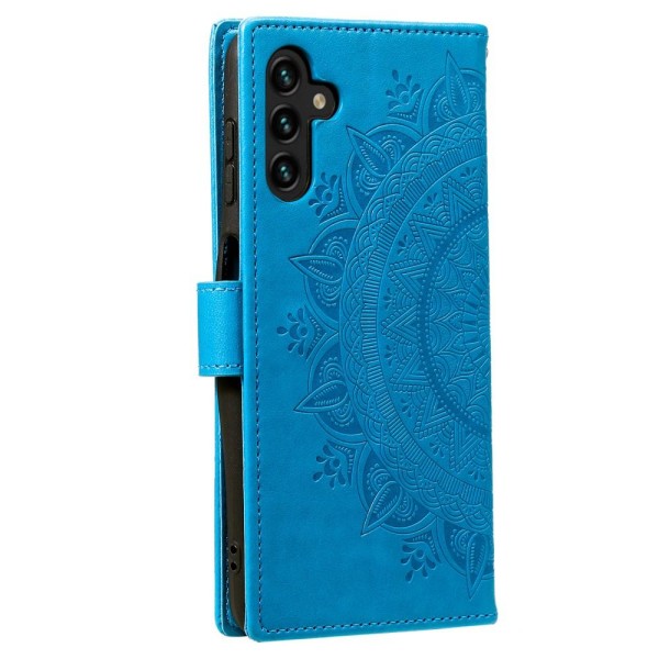 SKALO Samsung A13 5G Mandala Plånboksfodral - Blå Blå