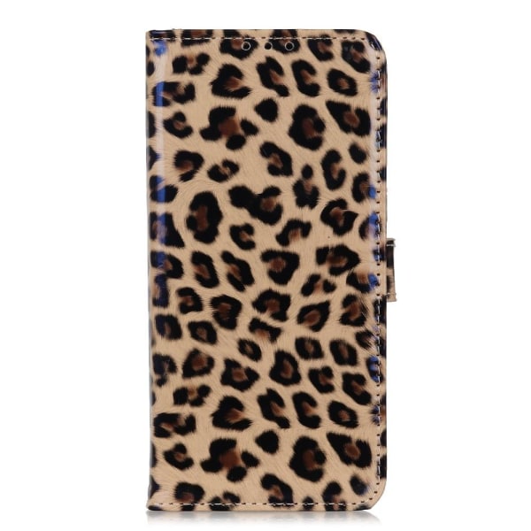 SKALO Moto E20/E30/E40 Leopard Pattern -lompakkokotelo PU-nahkaa Multicolor