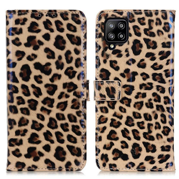 SKALO Samsung A22 4G Leopard mönstrad Plånboksfodral i PU Läder Multicolor