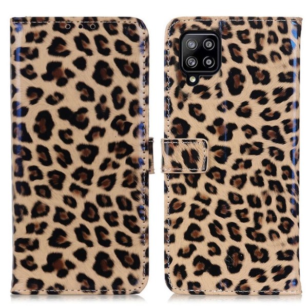 SKALO Samsung A22 4G Leopard mönstrad Plånboksfodral i PU Läder multifärg