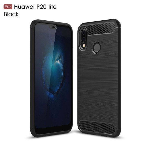 Stöttåligt Armor Carbon TPU-skal Huawei P20 Lite Black
