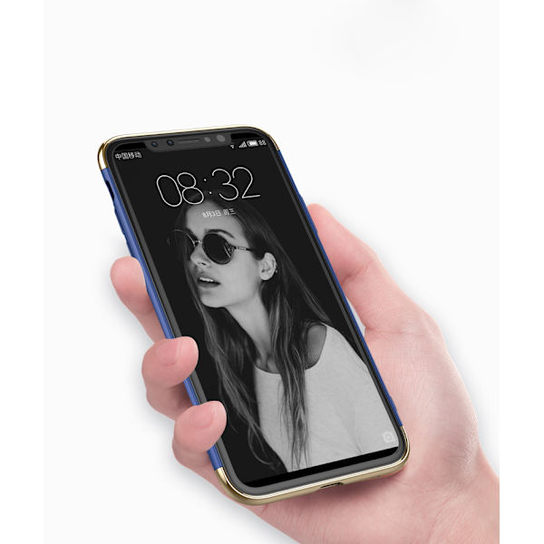 Design skal 3 i 1 guldkant till iPhone X Silver