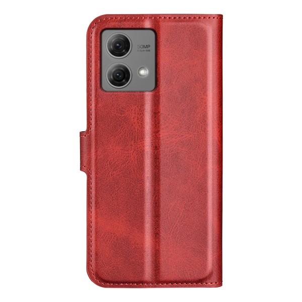 SKALO Motorola Moto G84 5G Premium Wallet Flip Cover - Rød Red