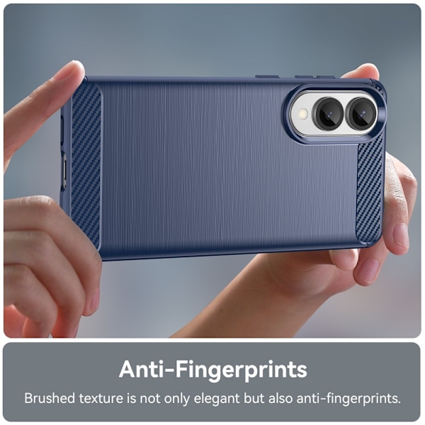 SKALO Samsung S25 Edge Armor Carbon Suojakuori - Valitse väri Blue