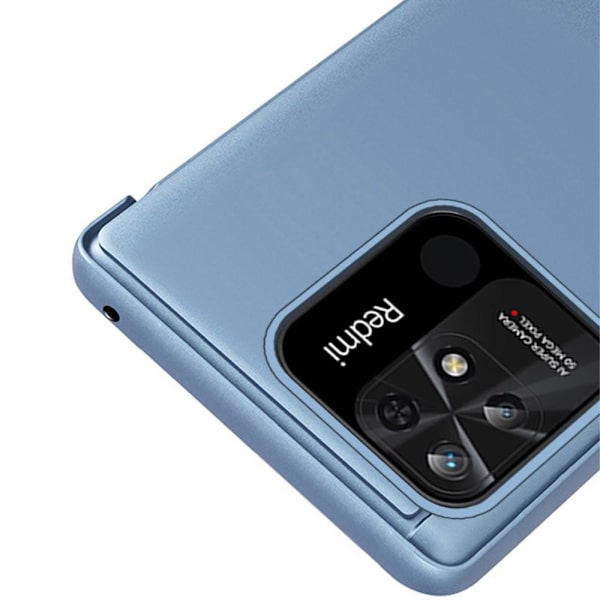 SKALO Xiaomi Redmi 10C Clear View Mirror Etui - Blå Blue